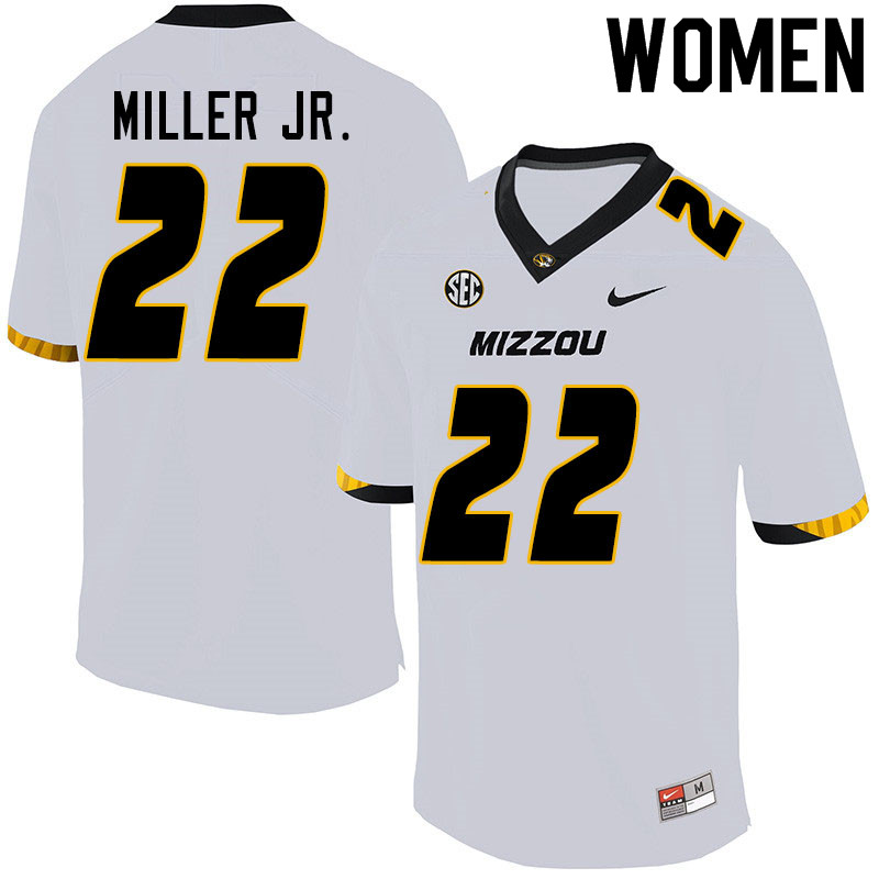 Women #22 Aubrey Miller Jr. Missouri Tigers College Football Jerseys Sale-White - Click Image to Close